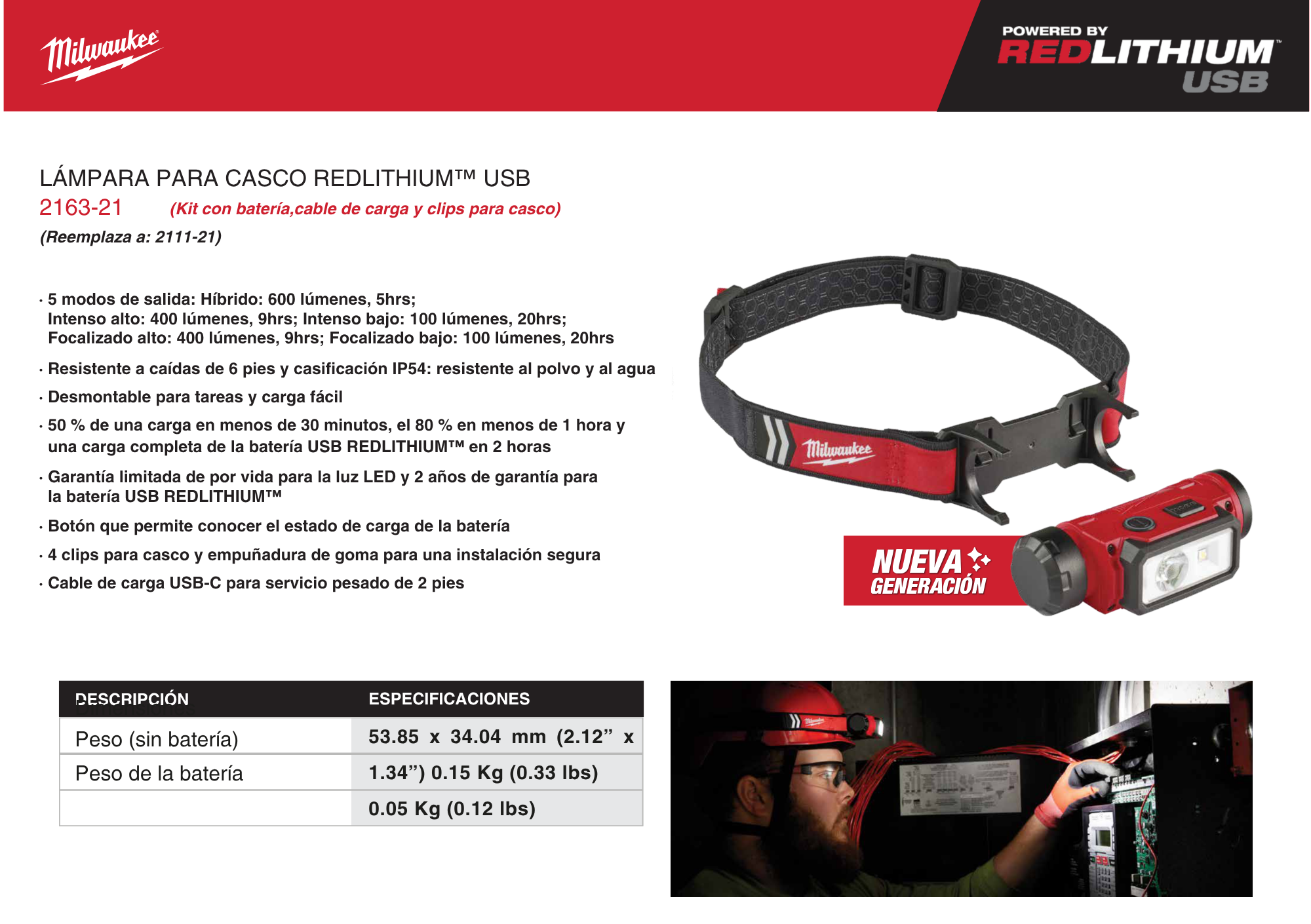 Linterna para casco  2163-21